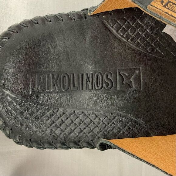 Pikolinos Tarifa Black Slide Sandals Mens Sz 42 Leather Flat Slip On main image 4